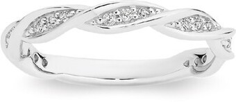 Angus & Coote Sterling silver cubic zirconia twisted ring offer