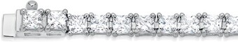 Angus & Coote Sterling silver 19cm 3mm square cubic zirconia tennis bracelet offer