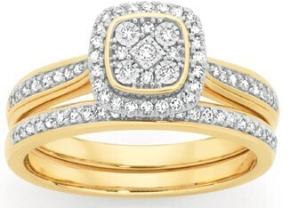 Goldmark 9ct gold diamond bridal set offer