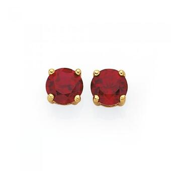 Goldmark 9ct gold created ruby stud earrings offer