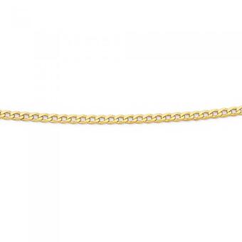 9ct gold 50cm solid curb chain