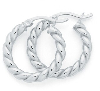 Goldmark Sterling silver cubic zirconia 15mm hoops offer