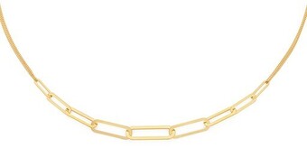 Goldmark 9ct gold 45cm paperclip double strand necklet offer
