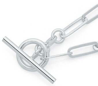 Goldmark Sterling silver fine long link fob bracelet offer