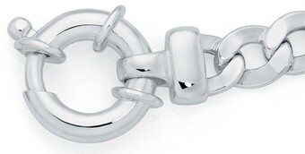 Goldmark Sterling silver 20cm hollow curb bolt bracelet offer