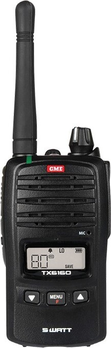 Autobarn Gme 5w/1w 80ch ip67 uhf cb handheld radio with built in led torch offer