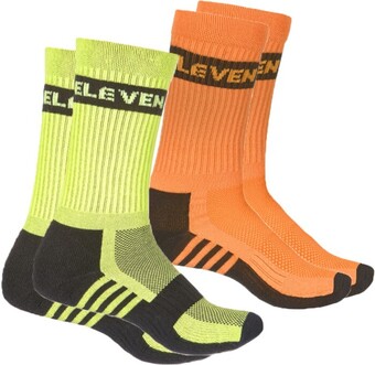 Eleven hi-vis crew socks 4 pack