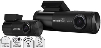 Uniden 4k ultra hd 2ch wi-fi gps dash cam 64gb