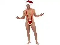 The Party People Shop Adult Costume - Santa Mankini offer