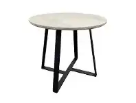 LivingStyles Andrian Ceramic Top Round Side Table offer