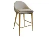 LivingStyles Erin Fabric Bar Stool, Beige / Oak offer