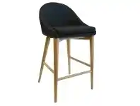 LivingStyles Erin Fabric Bar Stool, Charcoal / Oak offer