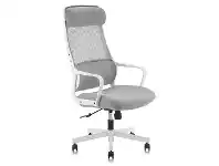 LivingStyles Jair Fabric High Back Ergonomic Task Office Chair, Grey / White offer