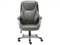 LivingStyles Lorell Faux Leather Ergonomic Executive Office Chiar, Grey offer