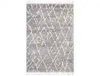 LivingStyles Saffron Meryem Fringed Shag Rug, 240x330cm, Silver offer