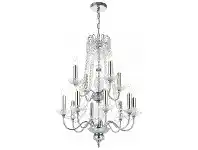 LivingStyles Rhine Metal & Glass Crystal Chandelier, Chrome offer