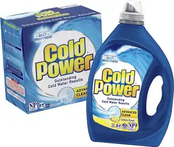 IGA Cold power laundry powder 1.8‑2kg or liquid 1.8‑2 litre selected varieties offer