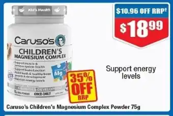 Chemist Warehouse Caruso's Children's Magnesium Complex Powder 75g offer