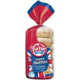 Woolworths Tip top english muffin varieties pk 6 offer