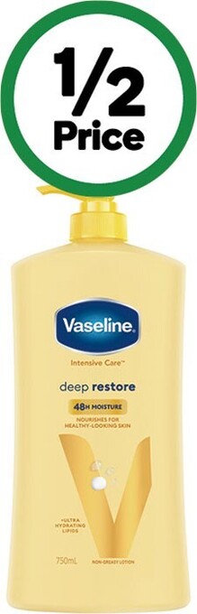 Woolworths Vaseline intensive care body lotion 750ml offer