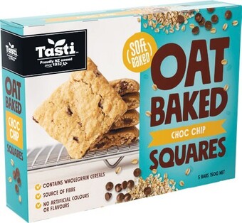 Woolworths Tasti oat baked squares 150g pk 5 offer
