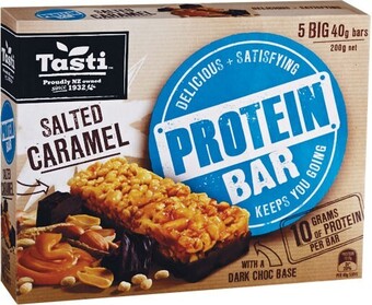 Woolworths Tasti protein bars 200g pk 5 offer