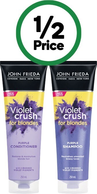Woolworths John frieda shampoo or conditioner 250ml offer