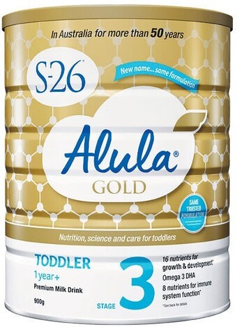 Woolworths S-26 alula gold stage 3 or 4 baby formula 900g – limit of 2 per customer offer