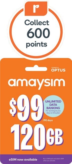 Woolworths Amaysim $99 starter pack‡ offer