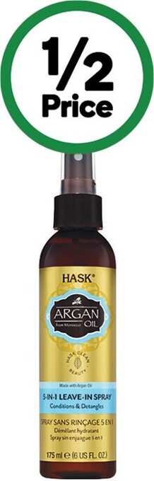 Woolworths Hask argan oil 5-in-1 leave-in conditioner spray 175ml offer