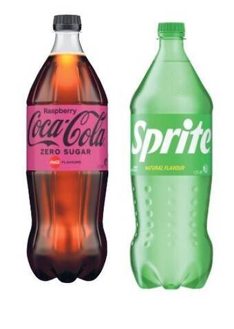 Coles Coca-cola, fanta or sprite soft drink 1.25 litre offer