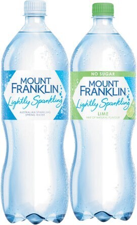 Coles Mount franklin lightly sparkling water 1.25 litre offer