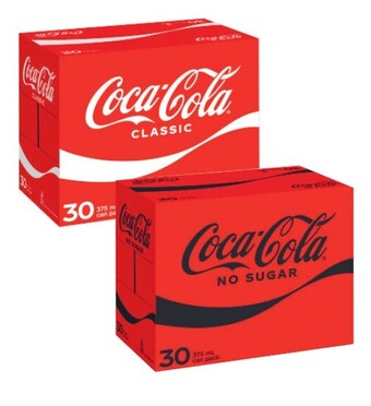 Coles Coca-cola soft drink 30x375ml offer
