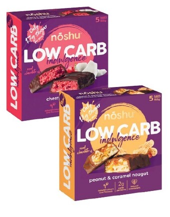 Coles Noshu low carb indulgence bars 160g offer