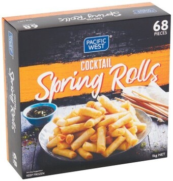 Coles Pacific west cocktail spring rolls 1kg offer