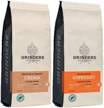 Coles Grinders coffee beans 1kg offer