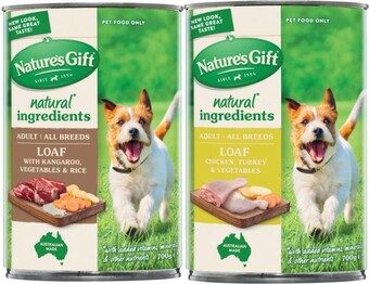 Coles Nature's gift dog food 700g offer