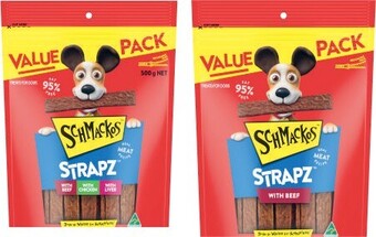 Coles Schmackos dog treats 500g offer