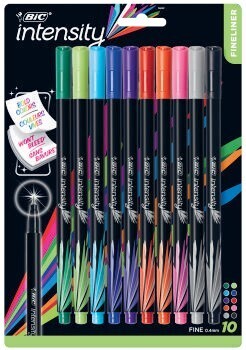 Coles Bic intensity fineliner assorted 10 pack offer