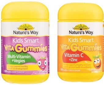Coles Nature's way kids smart vita gummies 120 pack^ offer