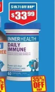 Chemist Warehouse Inner Health Restore-Biotic Daily Immune 60 Capsules offer