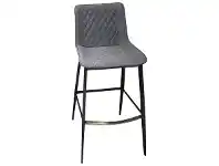 LivingStyles Scarlett Faux Leather Bar Stool, Grey offer