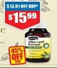 Chemist Warehouse Comvita Olive Leaf Extract 60 Softgel Capsules offer