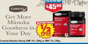 Chemist Warehouse Comvita Manuka Honey UMF 10+500g offer