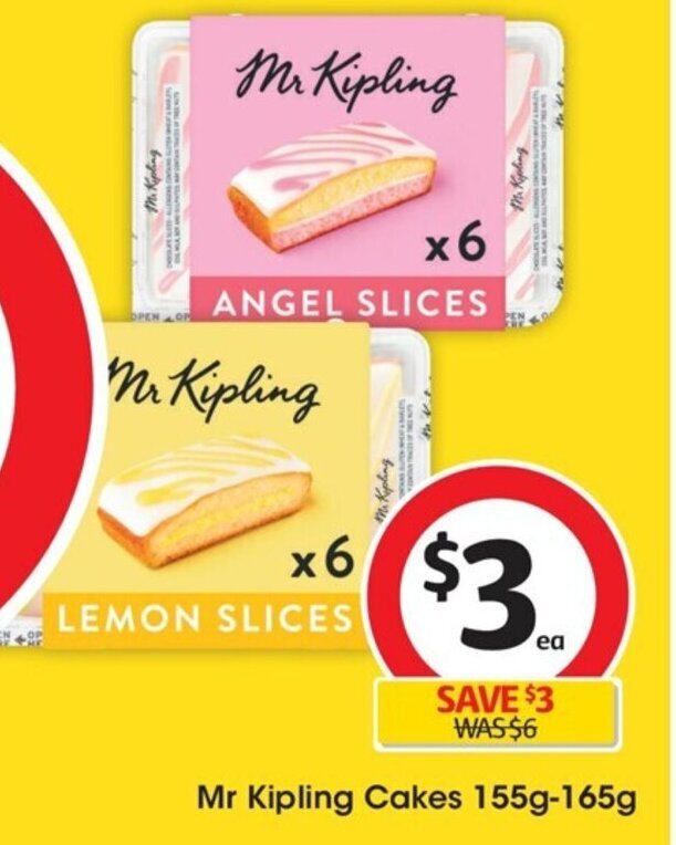 Mr Kipling Cakes 155g165g offer at Coles
