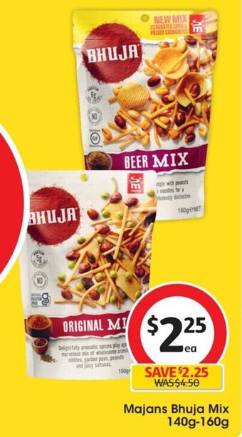 Coles Majans Bhuja Mix 140g-160g offer