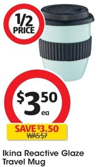 Coles Ikina Reactive Glaze Travel Mug offer
