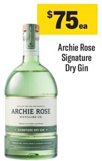 Coles Archie Rose Signature Dry Gin offer