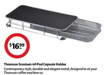 Coles Thomson Scenium 40 Pod Capsule Holder Contemporary style, durable and elegant metal, designed to sit your Thomson offer
