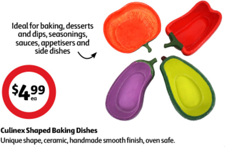 Culinex Shaped Baking Dishes offer at Coles